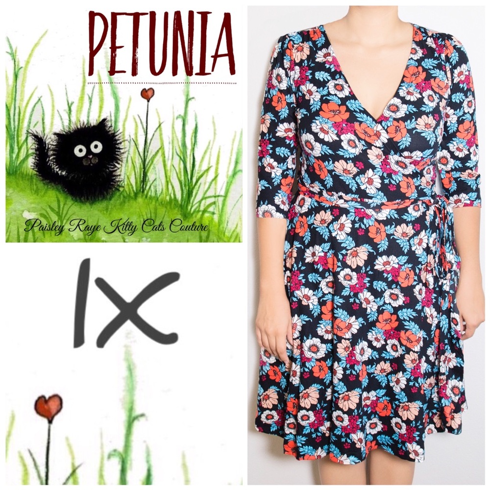 Classic Floral Wrap Dress with POCKETS!